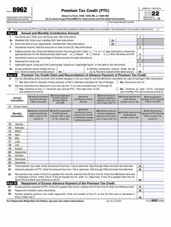 Get Form 8962: Premium Tax Credit Guide