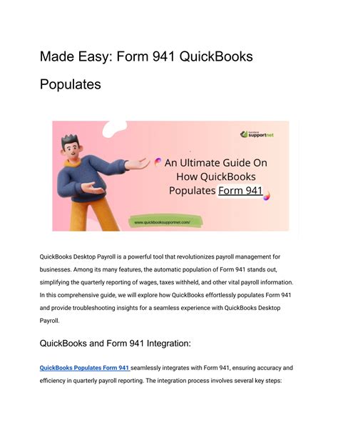 Get Form 941 In Quickbooks Desktop Made Easy