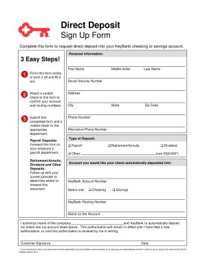 Get Keybank Direct Deposit Form In 5 Easy Steps