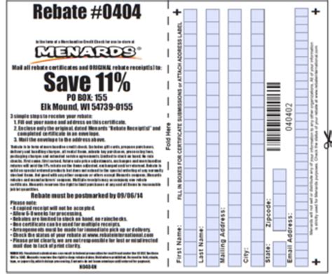 Get Menards Rebate Form: 5 Easy Ways To Save