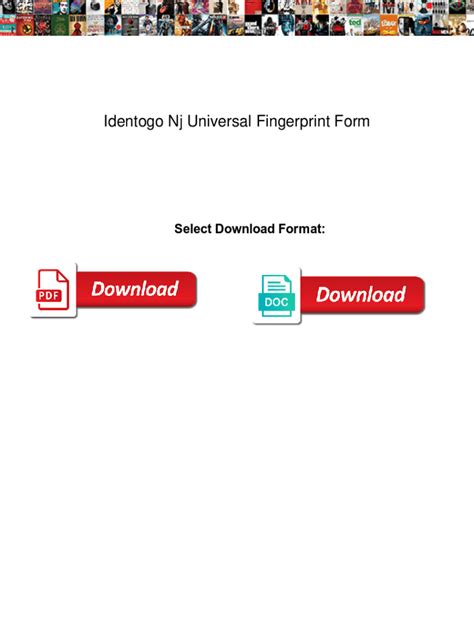 Get Nj Universal Fingerprint Form With Identogo In 5 Steps