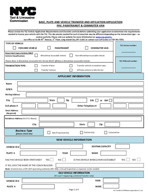 Get Your Tlc Ev Application Form In 5 Easy Steps