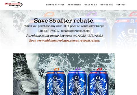 Get Your White Claw Rebate Form Here Today