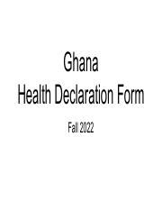 Ghana Health Declaration Form: 5 Easy Steps Online