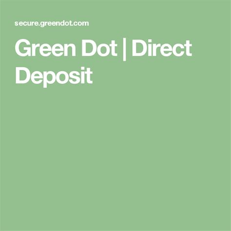 Greendot Direct Deposit Form Made Easy