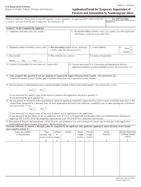 Guide To Atf Form 8 Part Ii Requirements