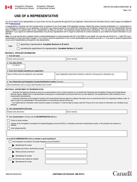 Guide To Completing The Imm 5476 Form Successfully