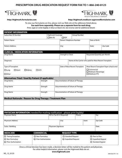 Highmark Medication Prior Authorization Form Made Easy