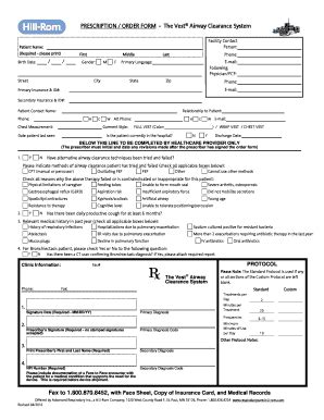 Hillrom Vest Order Form: Simplified Online Ordering Process