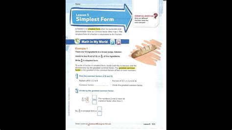 Homework Lesson 5: Simplest Form Answer Key Explained