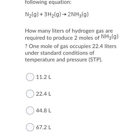 Hydrogen And Nitrogen React To Form Ammonia Gas