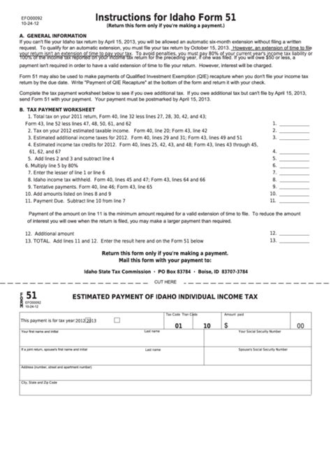 Idaho Tax Form 51: A Step-By-Step Filing Guide