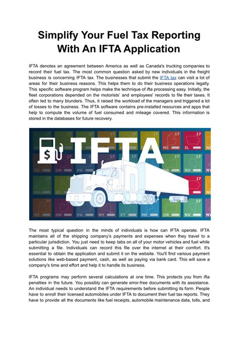 Ifta Return Form: Simplify Your Fuel Tax Reporting