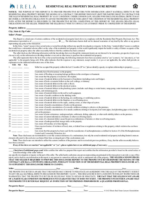 Illinois 22.1 Disclosure Form: A Sellers Guide