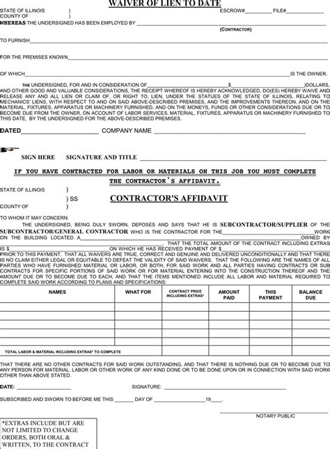 Illinois Lien Waiver Form: What You Need To Know