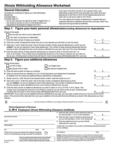 Illinois W4 Form: A Step-By-Step Filing Guide