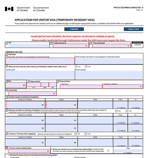 Imm 5257 Form Online: Application For Temporary Resident Visa