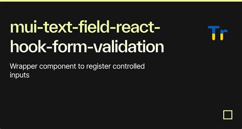 Integrating React Hook Form With Mui For Seamless Validation