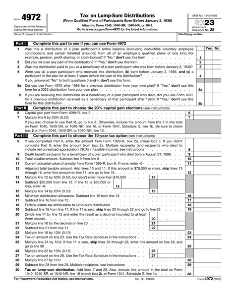 Irs Form 4972: Tax On Accumulation Distribution Of Trusts