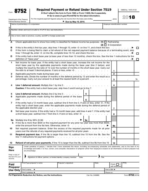 Irs Form 8752: Required Registration For Certain Excise Tax