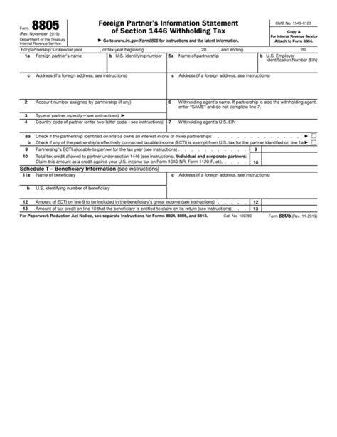 Irs Form 8805: Foreign Partner Tax Compliance Guide