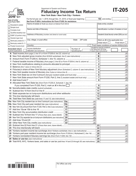 Irs Form It 205: Essential Guide For New York Taxpayers