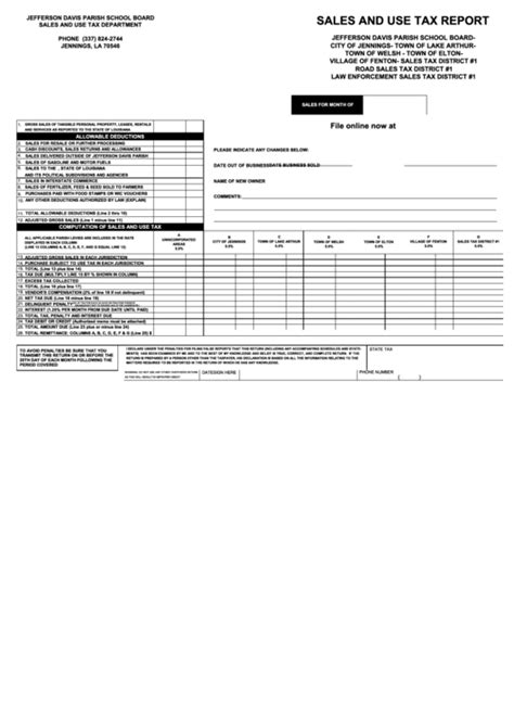 Jefferson Parish Sales Tax Form Made Easy