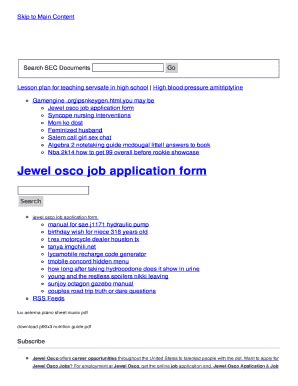 Jewel-Osco Job Application Form Guide