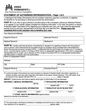 Kaiser Permanente Power Of Attorney Form Download And Guide