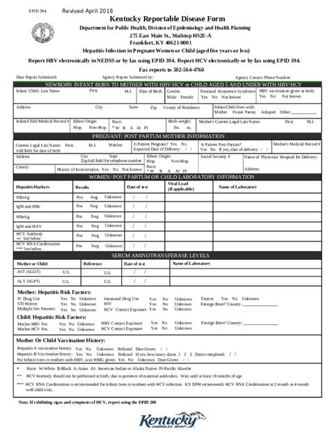 Kentucky Reportable Disease Form: A Quick Guide