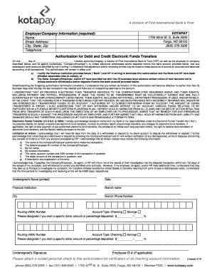 Kotapay Direct Deposit Form: Easy Payment Processing