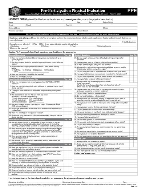 Kshsaa Sports Physical Form Requirements And Guidelines