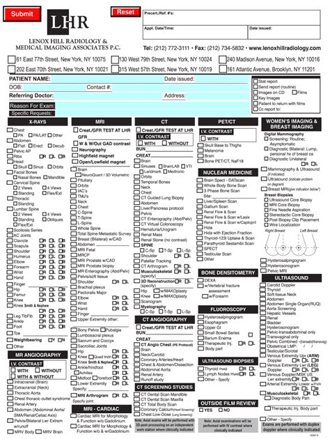 Lenox Hill Radiology Referral Form: Easy Access Guide