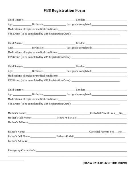 Lifeway Vbs Registration Form: A Simple Sign-Up Guide