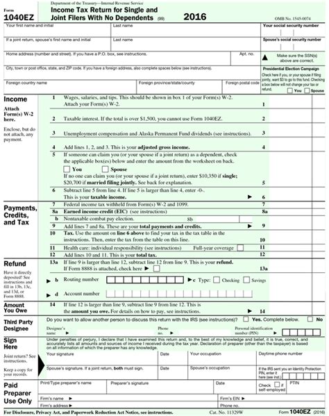 Line 10 On 1040ez Form: What You Need To Know