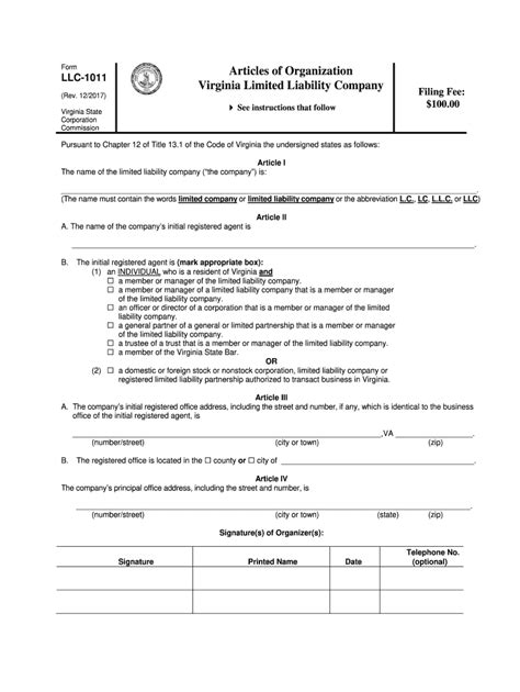 Llc 1011 Form Virginia: A 5-Step Filing Guide