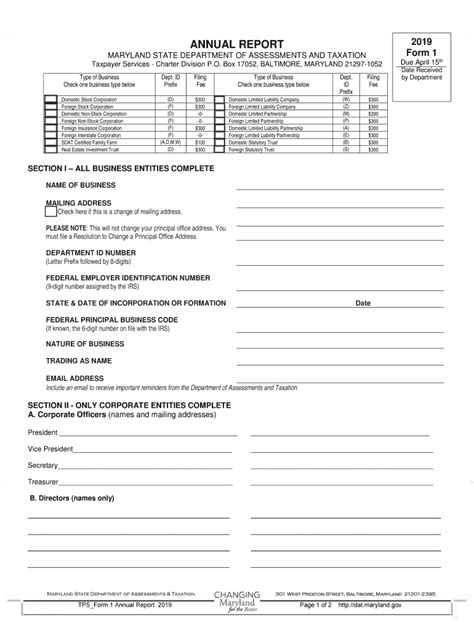 Maryland Form 1 Filing Instructions And Requirements