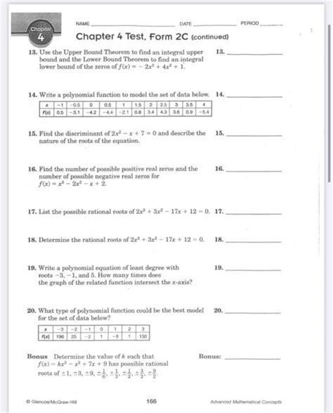 Mastering Chapter 4 Test Form 2c Made Easy