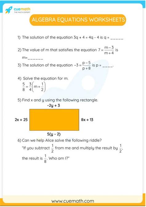 Mastering Equations: Standard Form Worksheet For Students