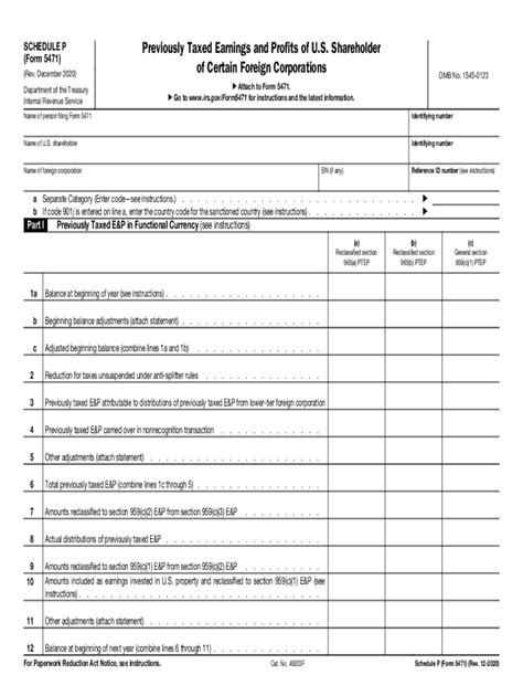 Mastering Form 5471 Schedule P For Us Tax Compliance