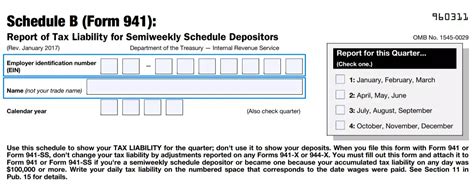 Mastering Form 941 Schedule B Instructions