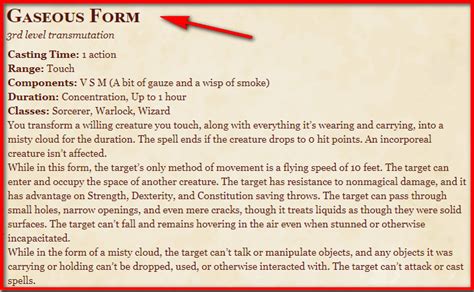 Mastering Gaseous Form In D&D 5e: Top 5 Strategies