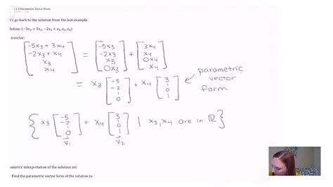 Mastering Parametric Vector Form In Matrix Mathematics