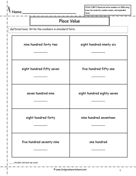 Mastering Place Value With Word Form Worksheets