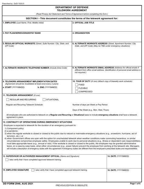 Mastering The Dd Form 2946 For Navy Personnel