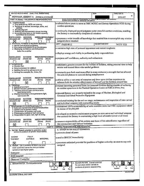 Mastering The E4 Evaluation Form In The Us Army