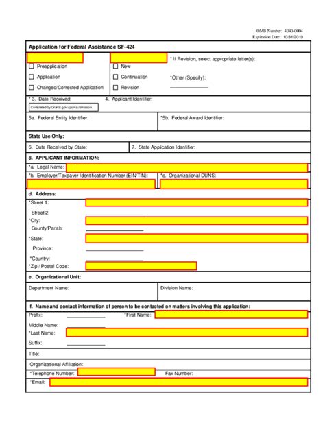 Mastering The Sf424a Fillable Form In 5 Easy Steps