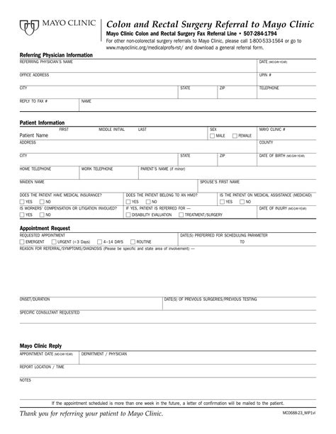 Mayo Clinic Referral Form: Streamline Your Patient Referrals