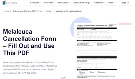 Melaleuca Cancellation Form: Easy Steps To Cancel Membership