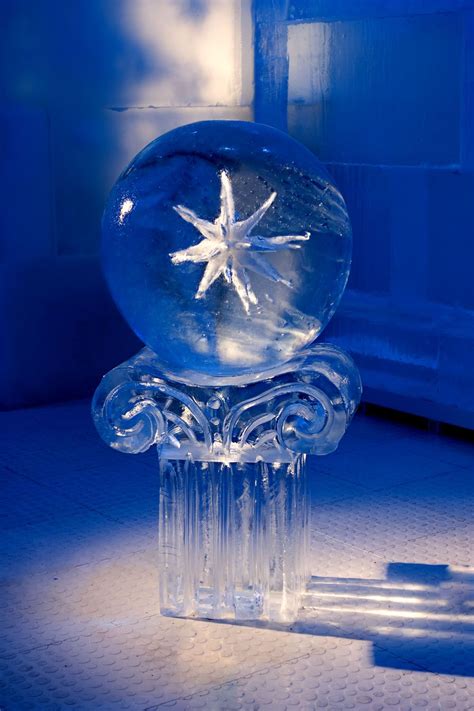 Melting Sphere Ice Sculpture: A Transient Work Of Art